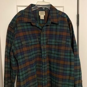 LL Bean Men’s Large Plaid Flannel 100% Cotton